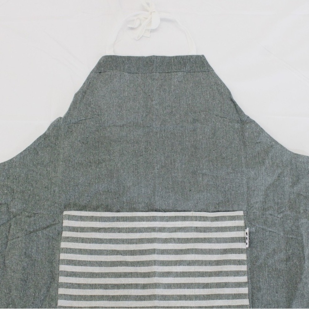 NWT, Sembla Handwoven Cotton Striped Tie Cooking Apron, One Size